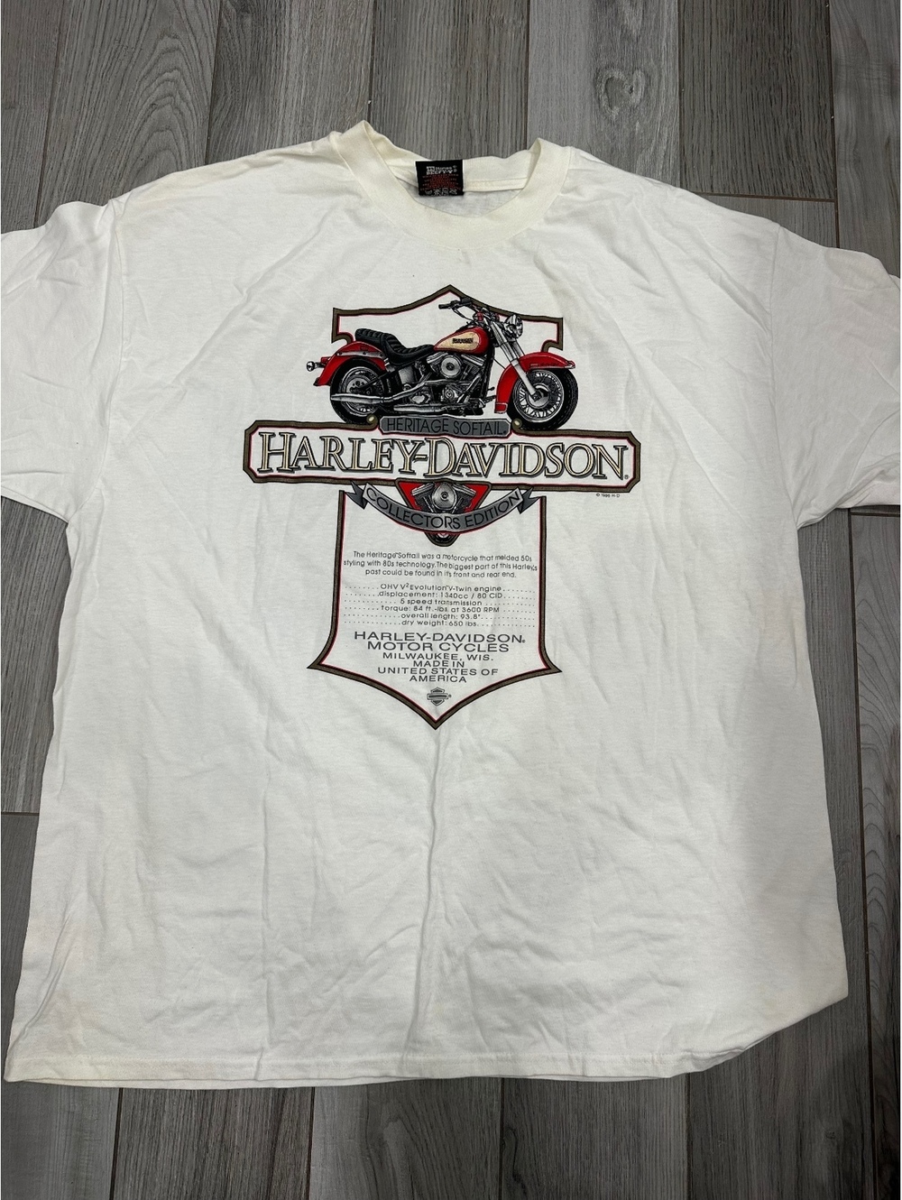 Harley-Davidson Southern Nevada Las Vegas Graphic T-Shirt XXL White Cotton